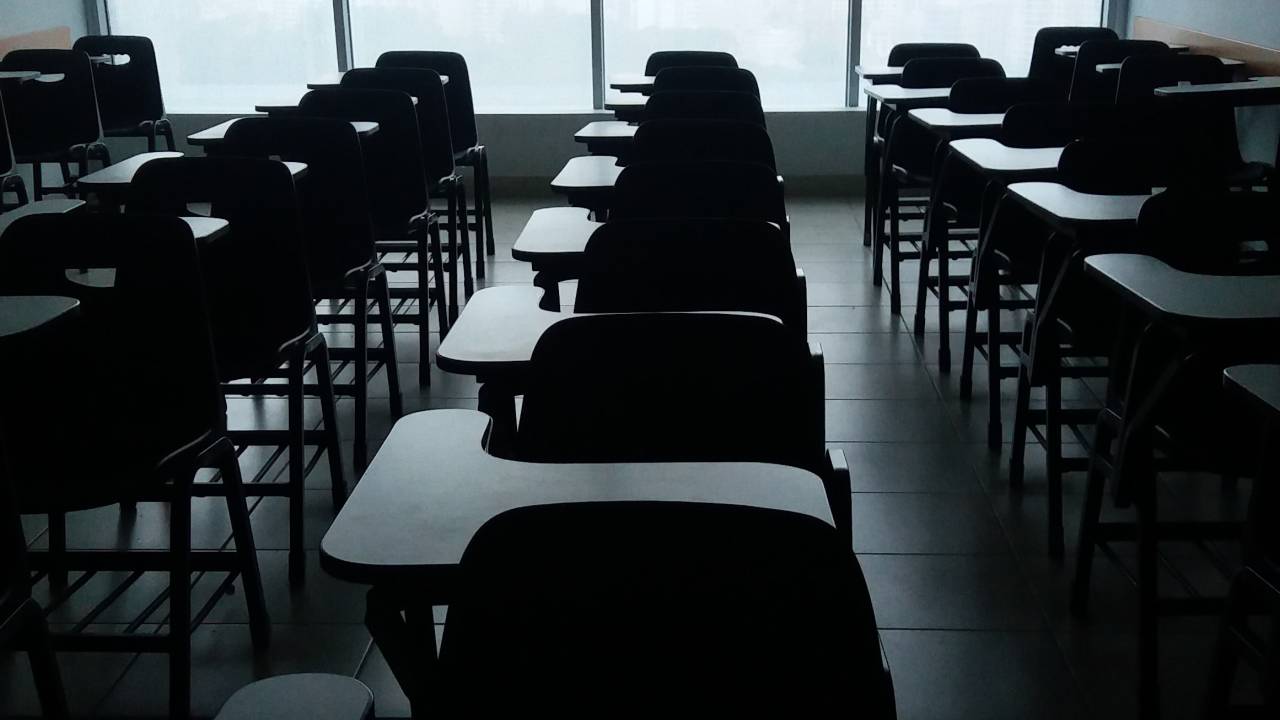 Sala de aula: vazias durante a pandemia da Covid-19