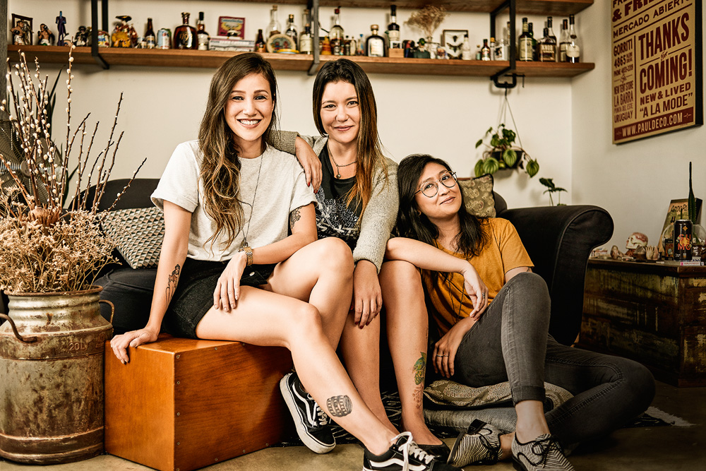 O trio da Japas Cervejaria: Fernanda,Maíra e Yumi