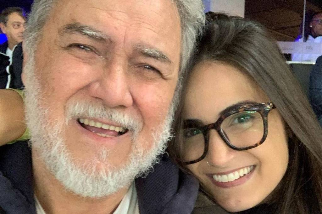 Mari Palma com o pai, Luiz, falecido no sábado (13)