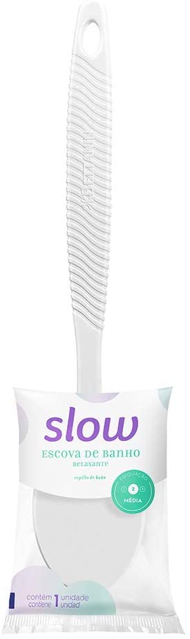 Escova de banho com cerdas em nylon branca