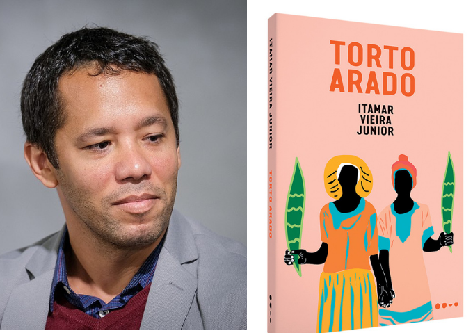 Itamar Vieira Junior e a capa do livro Torto Arado