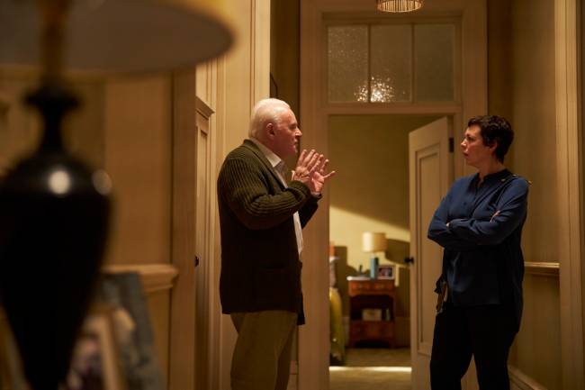 Meu Pai Os atores Anthony Hopkins e Olivia Colman em Meu Pai