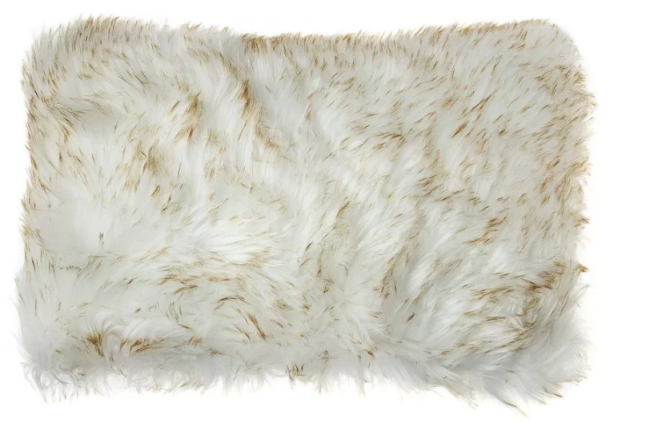capa almofada Almofada de tipo pelúcia em tons de branco e bege