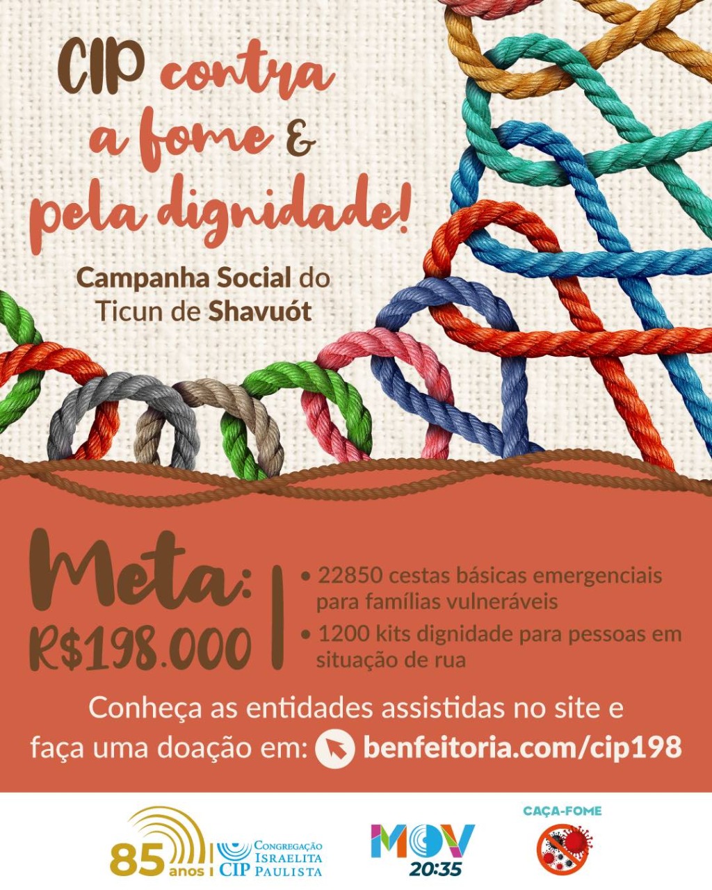 flyer-virada-cultural-campanha-arrecadação-cip poster sobre campanha de arrecadação de alimentos
