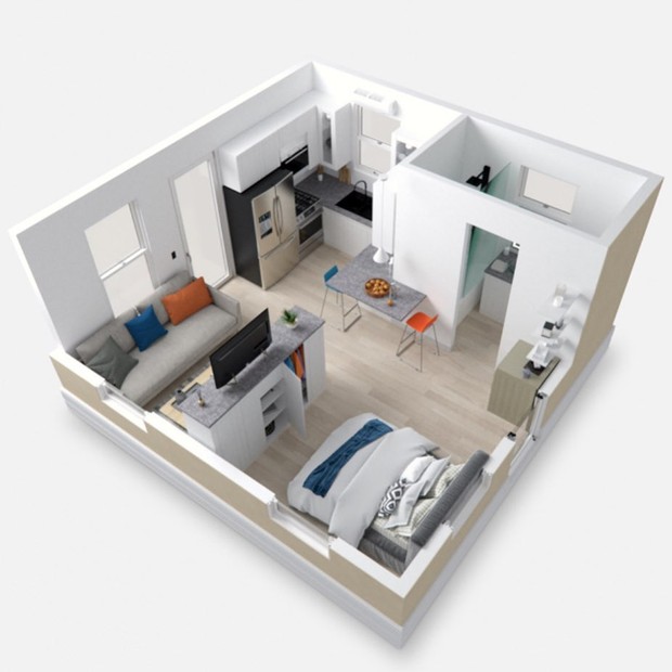 Como é a nova casa de 36 m² de Elon Musk (REPRODUÇÃO) Modelo 3D de casa de Elon Musk.