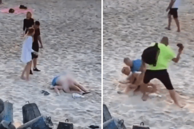 Casal que fazia sexo em praia é expulso a chineladas por homem furioso