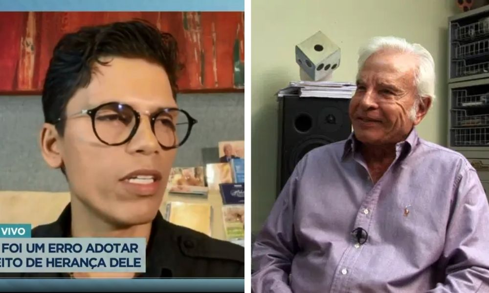 Filho de Cid Moreira diz ter sido deserdado e esposa do jornalista rebate