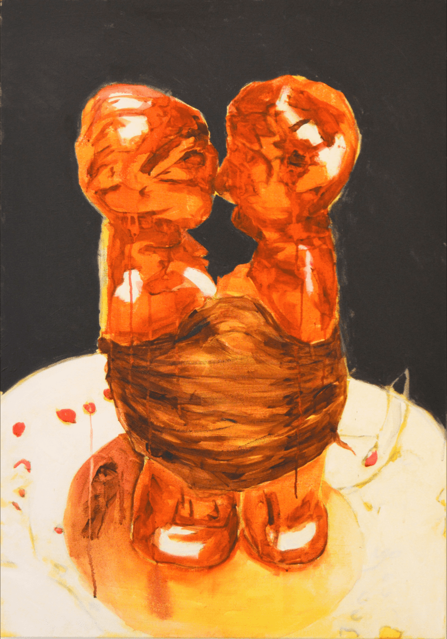 02.Moisés-Patrício.-Amarração.-Acrílica-s-tela.100-x-70-x-5-cm.-2021.-Gal-crédito-cortesia-Galeria-Karla-Osorio Pintura acrílica sobre tela Amarração, de Moisés Patrício.