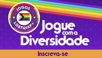 Imagem mostra logotipo com cores da bandeira LGBT. 