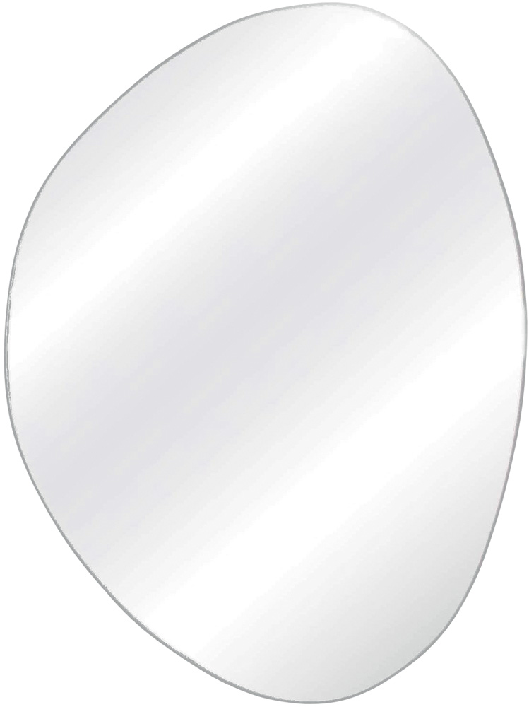 Um espelho em formato meio oval