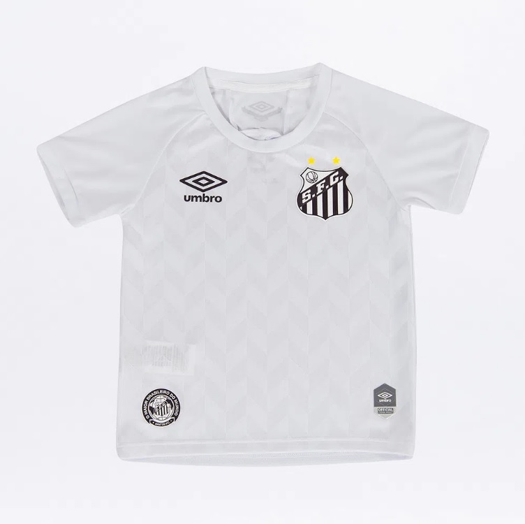 Camiseta branca do clube Santos