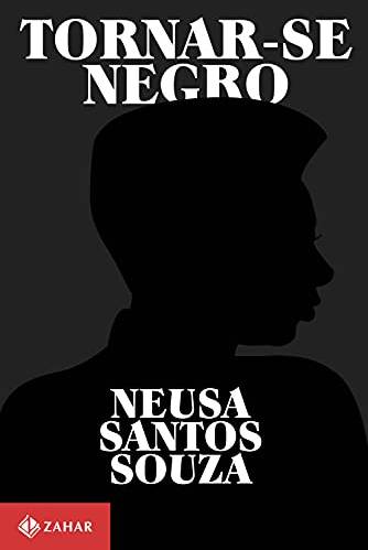 Capa do livro mostra silhueta de um menino negro olhando para o lado, além do título e nome da obra em branco.