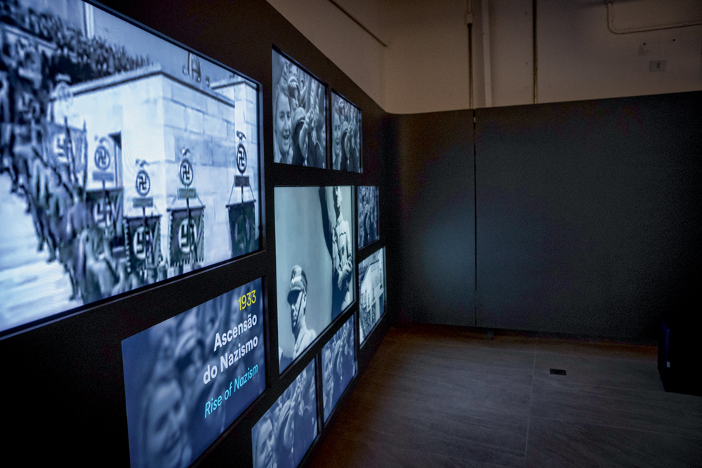 Projeções exibem vídeos sobre o Holocausto no Museu Judaico
