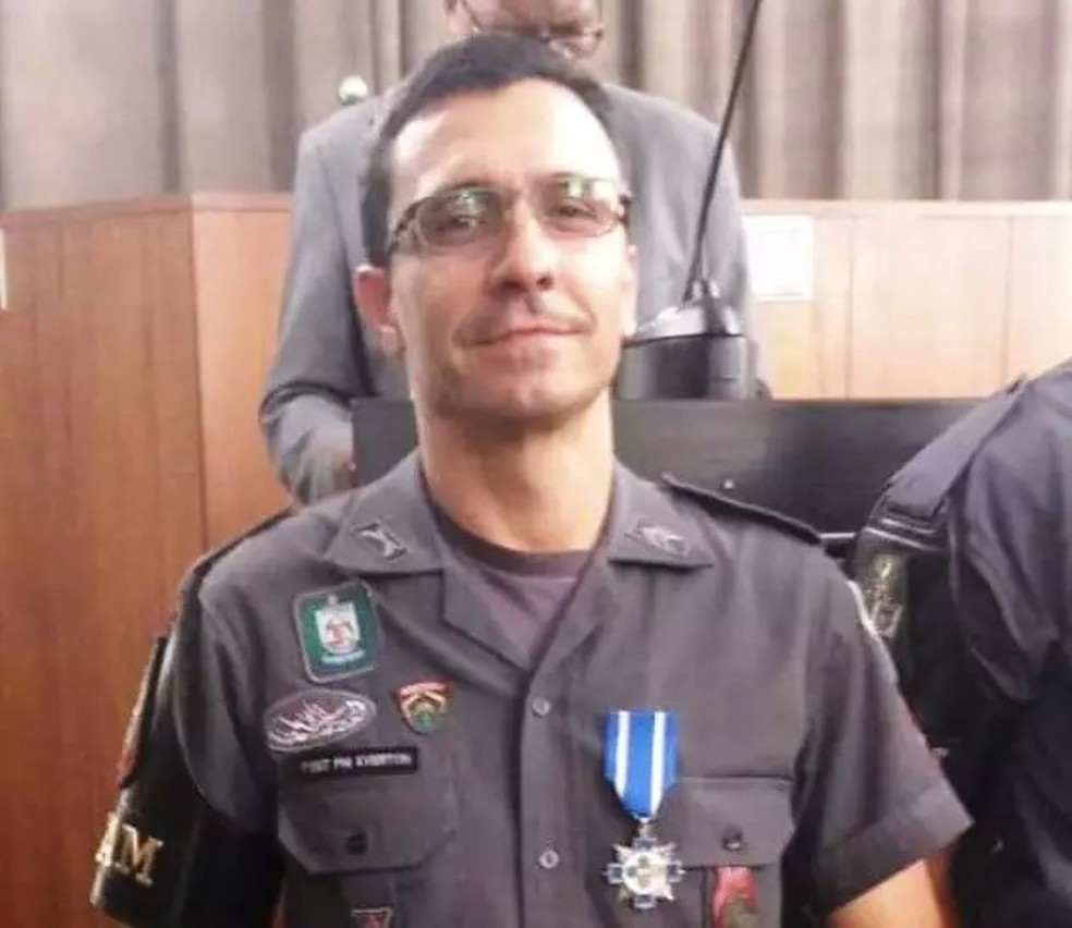 O subtenente da PM Everton Silva Dias, que morreu após ser baleado