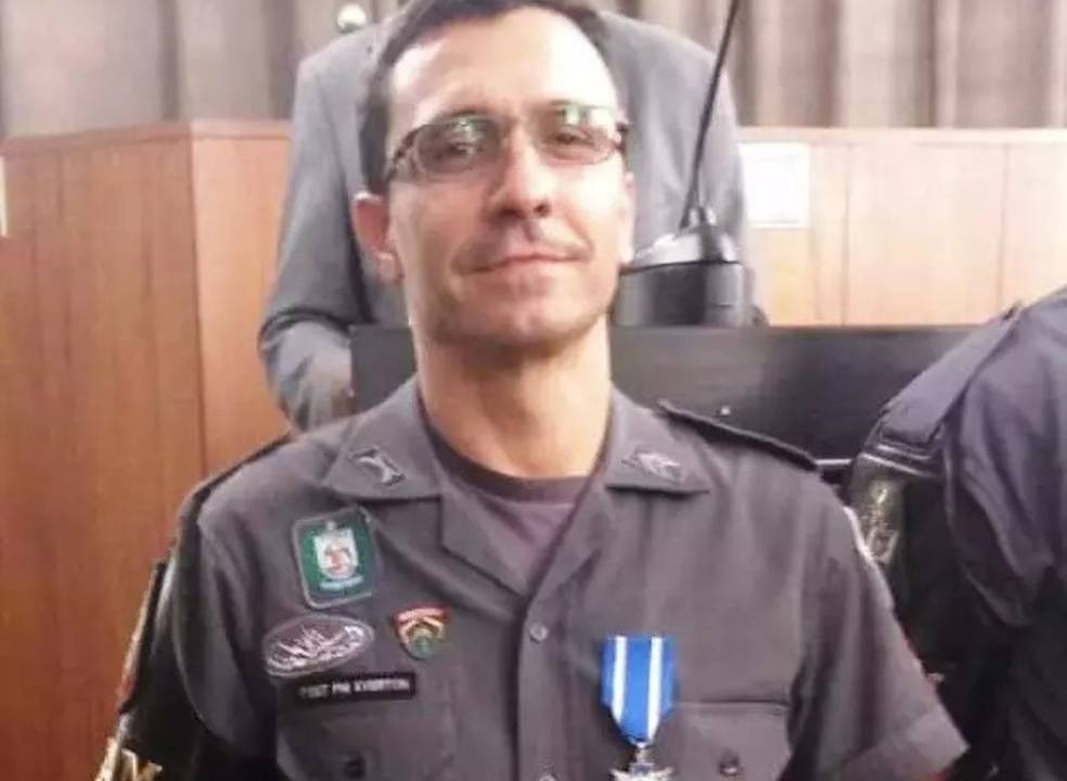 O subtenente da PM Everton Silva Dias, que morreu após ser baleado