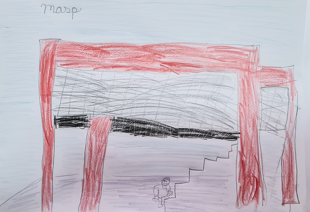 Desenho de uma criança do Masp.