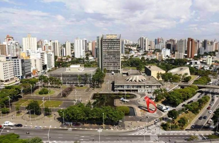 Vista aérea da cidade de Santo André, na Grande São Paulo