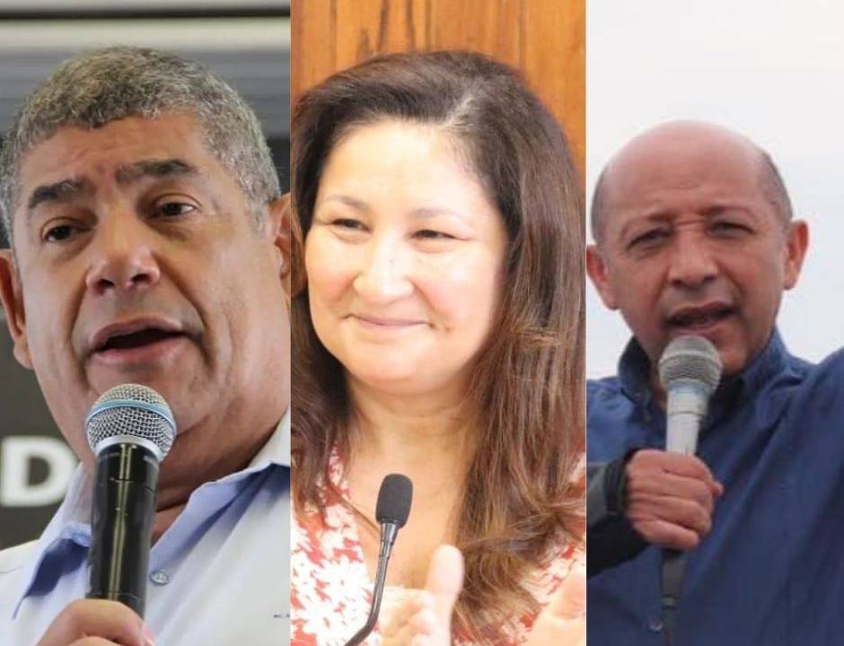 Colagem com fotos de Milton Leite (DEM), presidente da Câmara; Rute Costa (PSDB), vice-presidente e Alfredinho (PT), primeiro secretário