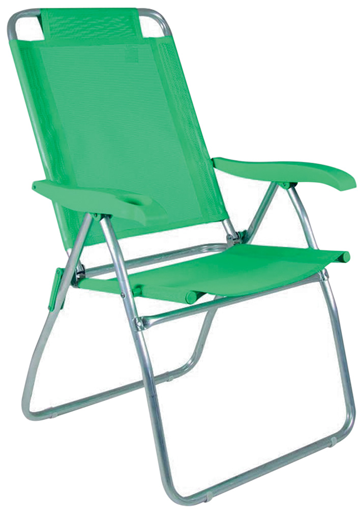 Cadeira de praia verde.