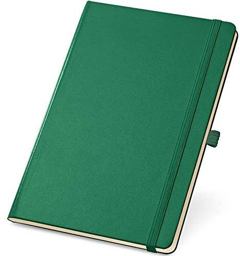 Caderno de anotações verde escuro