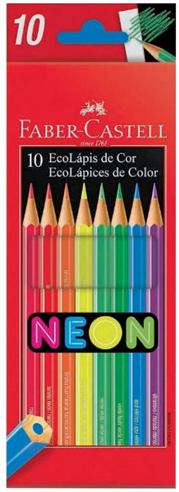 Caixa de lápis de cor neon da Faber-Castell