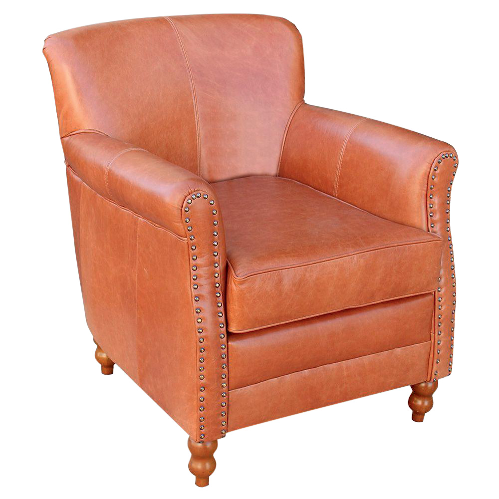 poltrona de couro marrom