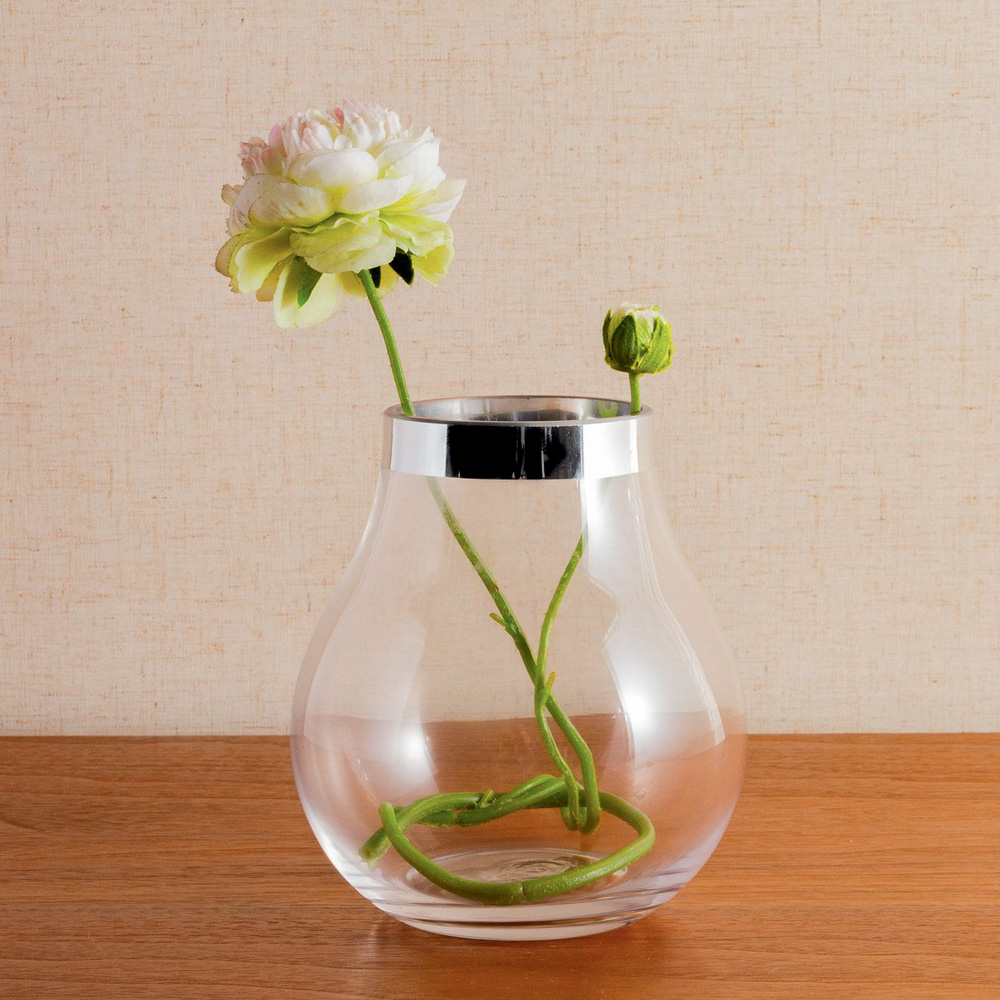 vaso de vidro em forma de lâmpada