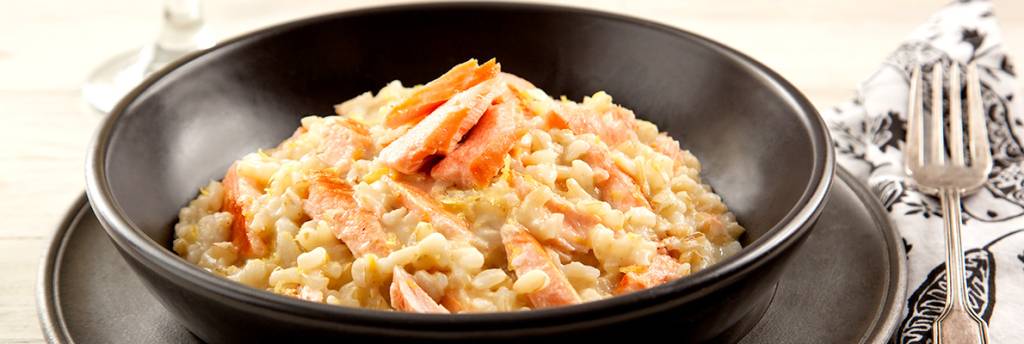 Risotto de Salmão do Chile ao limão