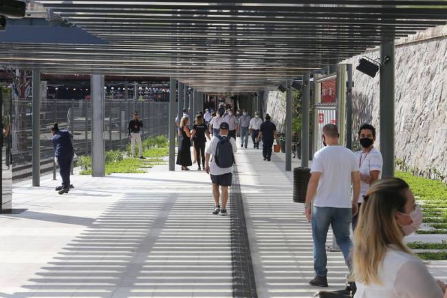 A foto mostra parte do trajeto do boulevard que liga a Estação da Luz a Sala São Paulo