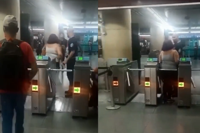 Suposto grupo skinhead xinga passageiros do metrô na estação Anhangabaú