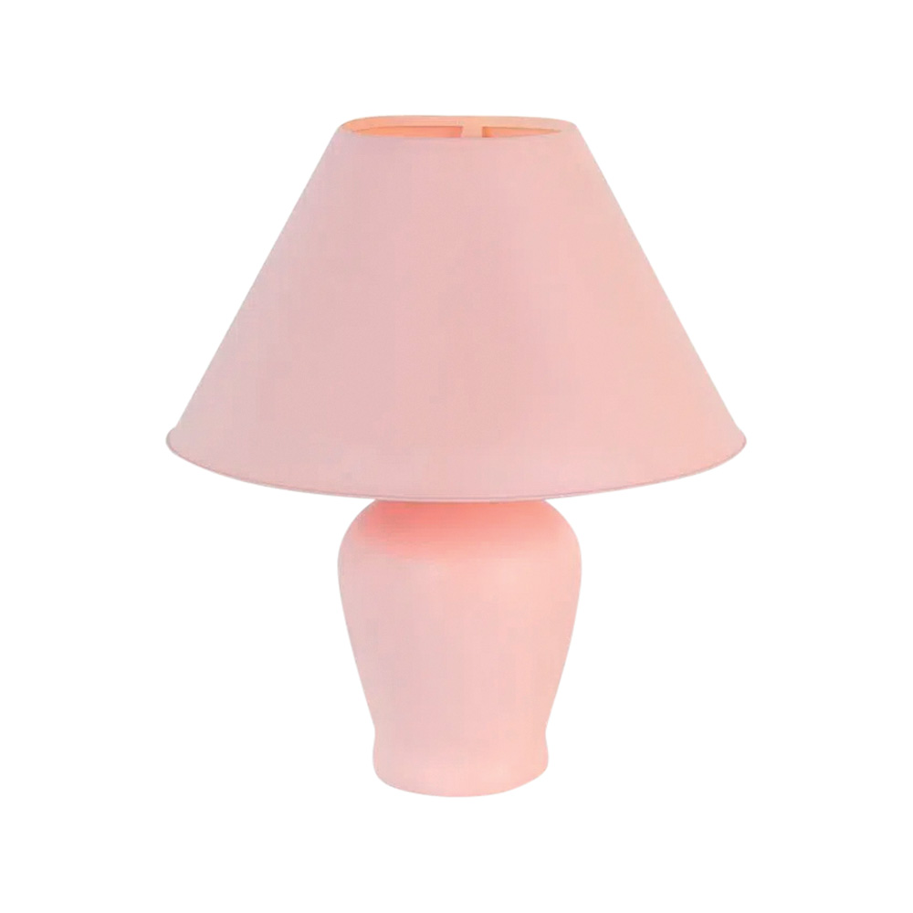 Luminária de mesa simples rosa bebê