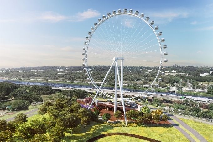 Imagem mostra como será a São Paulo Big Wheel, a maior roda-gigante da América Latina