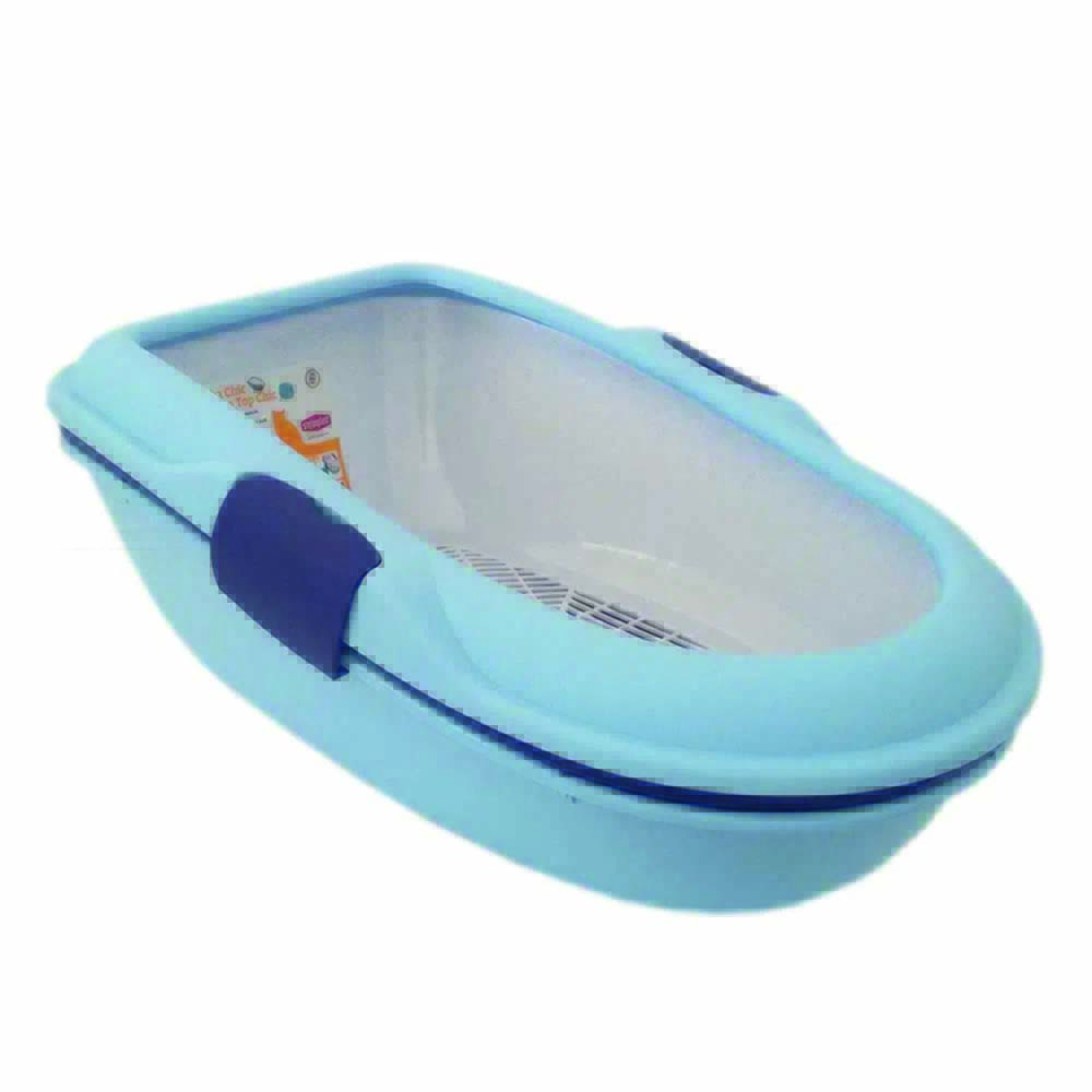 Caixa de areia azul em formato oval