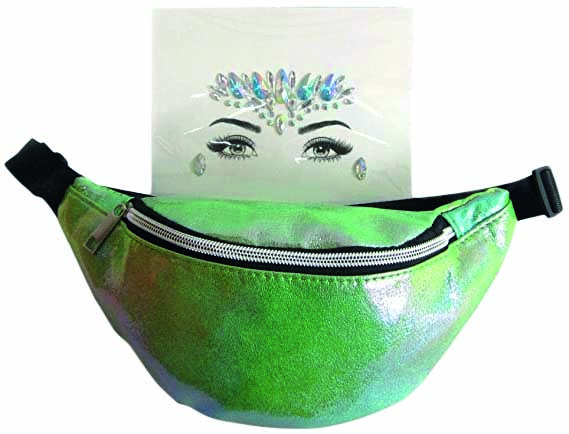 Pochete verde hologr&aacute;fica