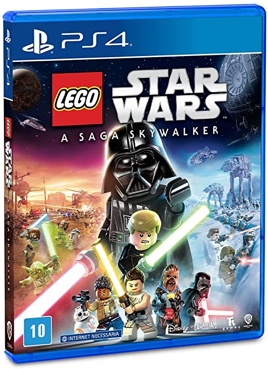 Capa de jogo para Playstation 4 com personagens de Star Wars em forma de Lego