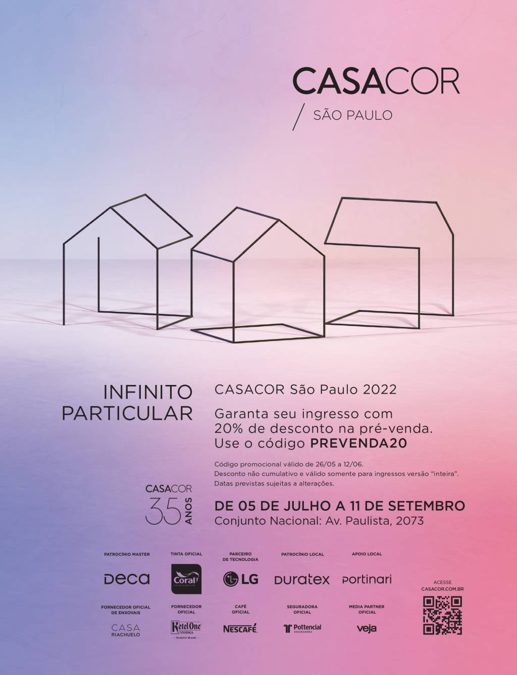 Pré Venda de Ingressos CASACOR São Paulo 2022