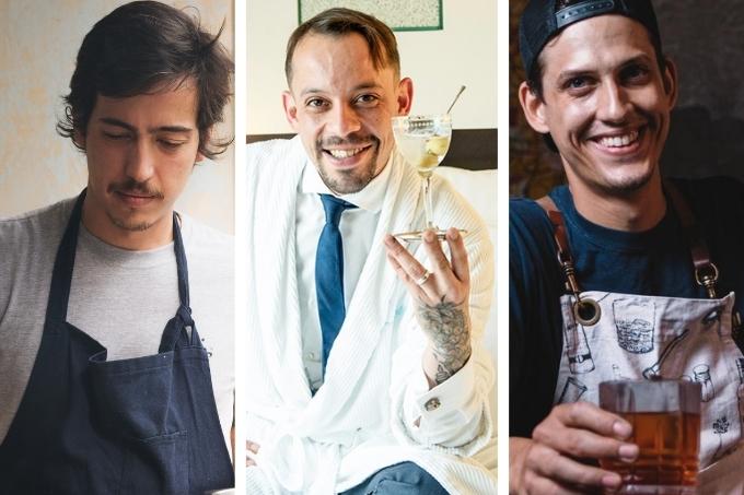Montagem com fotos de Adriano de Laurentiis (ponta esquerda), Gabriel Santana (centro) e Luiz Felippe Mascella (ponta direita)