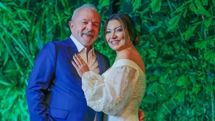 Lula e Janja na festa de casamento do casal