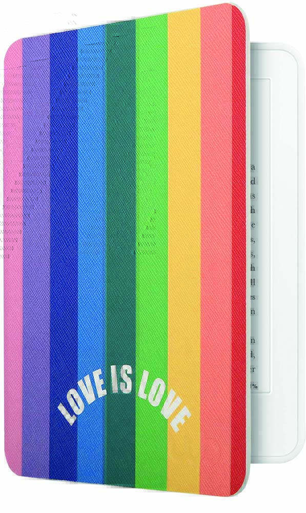 Capa para Kindle com a bandeira LGBT e a frase 