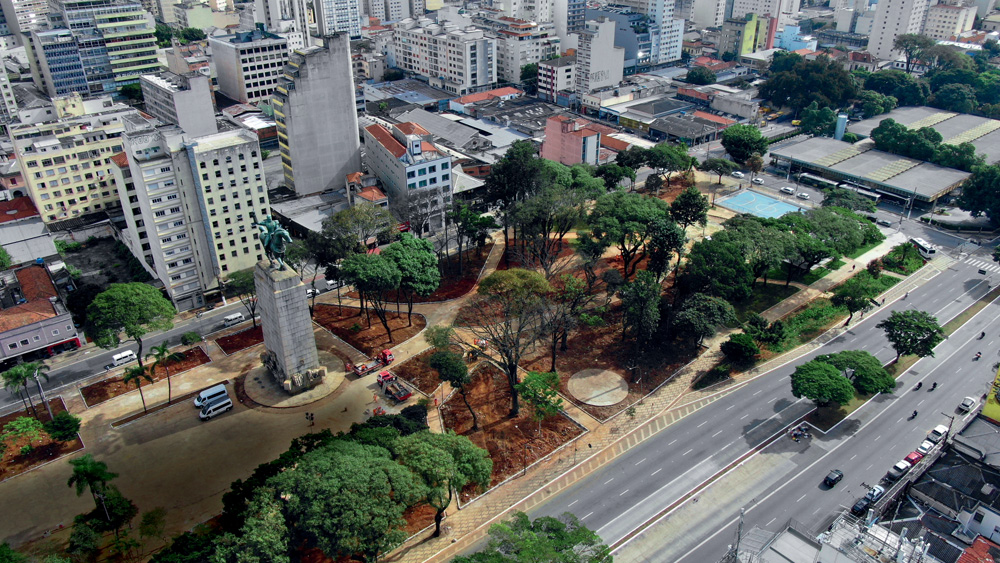 Imagem aérea da Praça Princesa Isabel