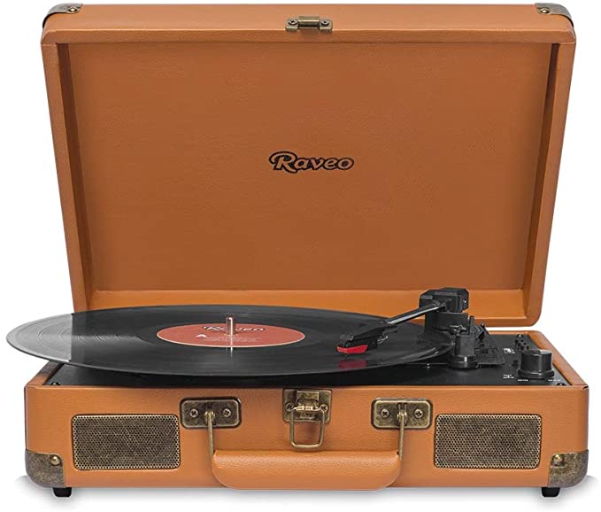 Vitrola de mala marrom