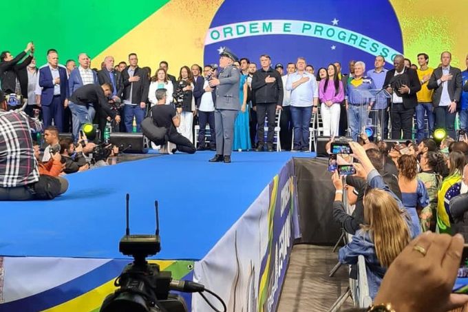 Convenção: Bolsonaro, padrinho político de Tarcísio, compareceu a evento do Republicanos; sigla também anunciou apoio na tentativa de reeleição do presidente