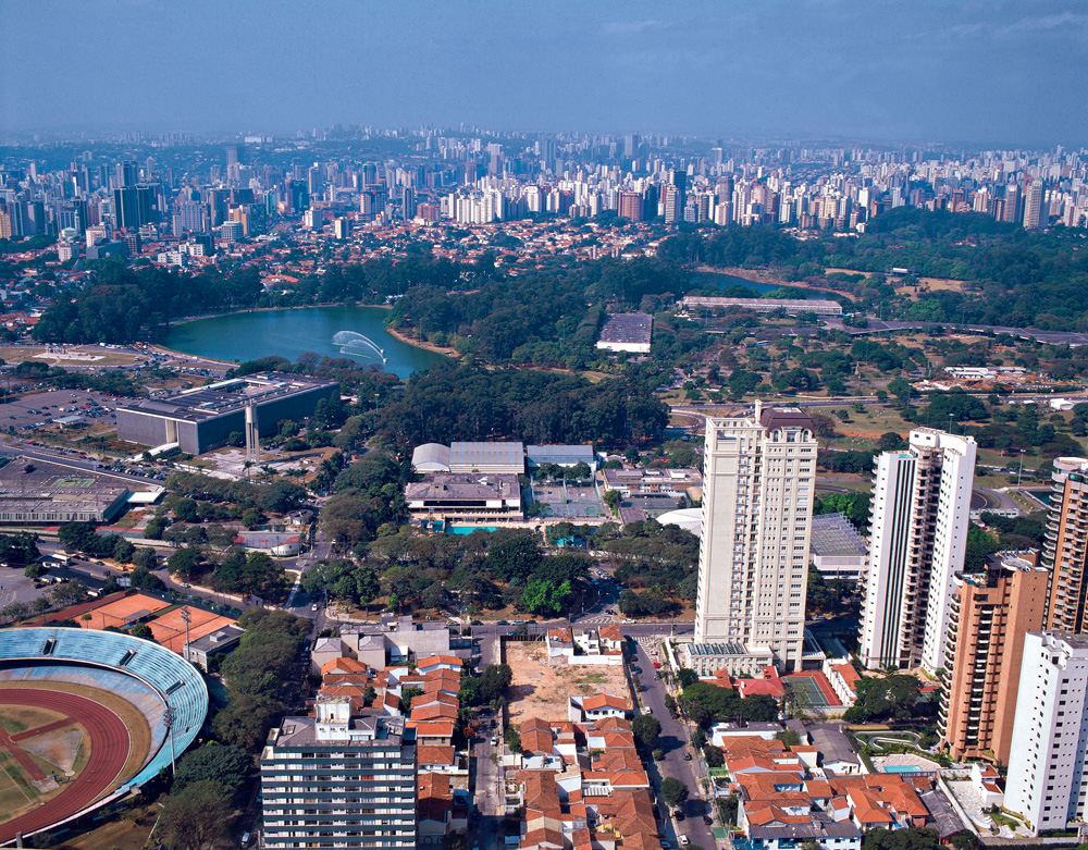Vista aérea do Parque Ibirapuera
