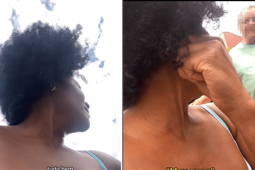 Modelo grava momento em que é assediada por homem em hotel