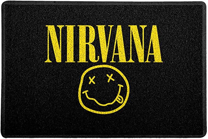 Capa preto com o logo amarelo do Nirvana
