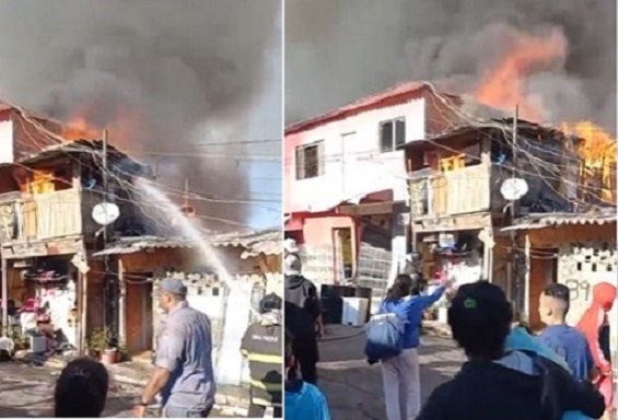 Incêndio atingiu comunidade no Campo Belo, na Zona Sul.