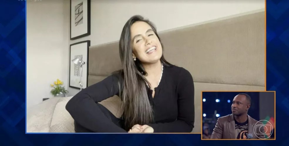 Carol Peixinho faz declaração de amor pública a Thiaguinho no ‘Domingão’