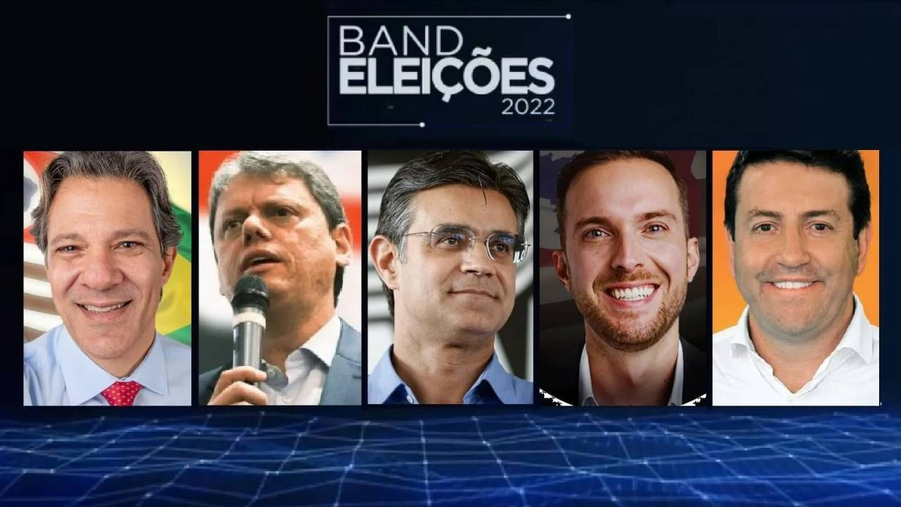 Debate na Band entre candidatos ao governo de SP