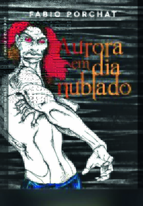 Aurora em Dia Nublado (DIVULGAÇÃO).jpeg Capa tem ilustração de homem branco com cabelos e olhos vermelhos.