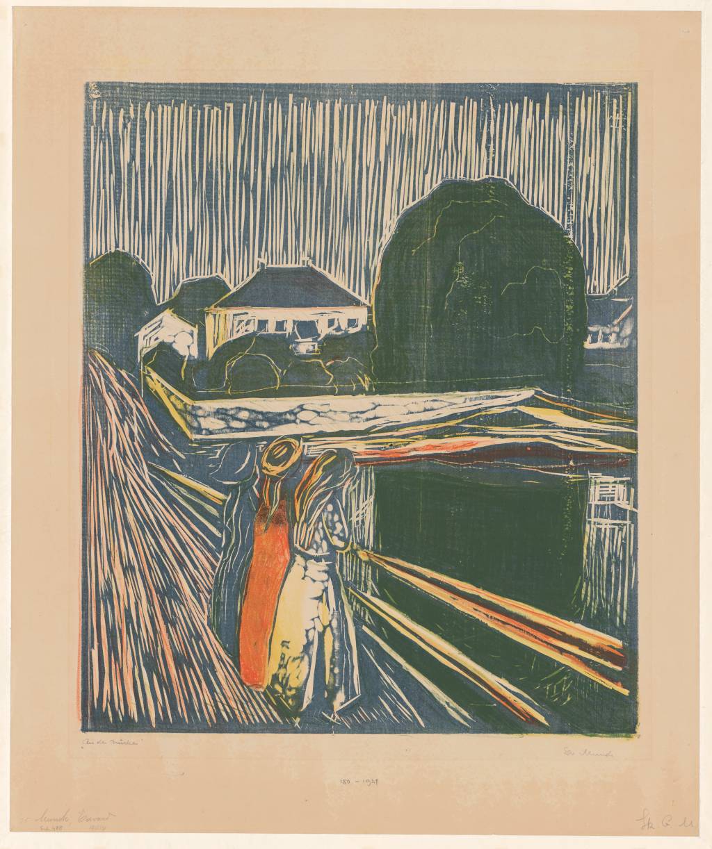 Meninas na Ponte(1918), de Edvard Munch